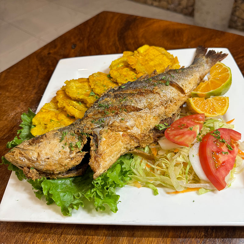 Viernes corvina frita
